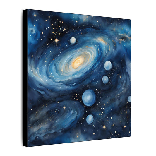 Matte Wall Canvas - Blue Galaxy - Beyond the Stars Collection