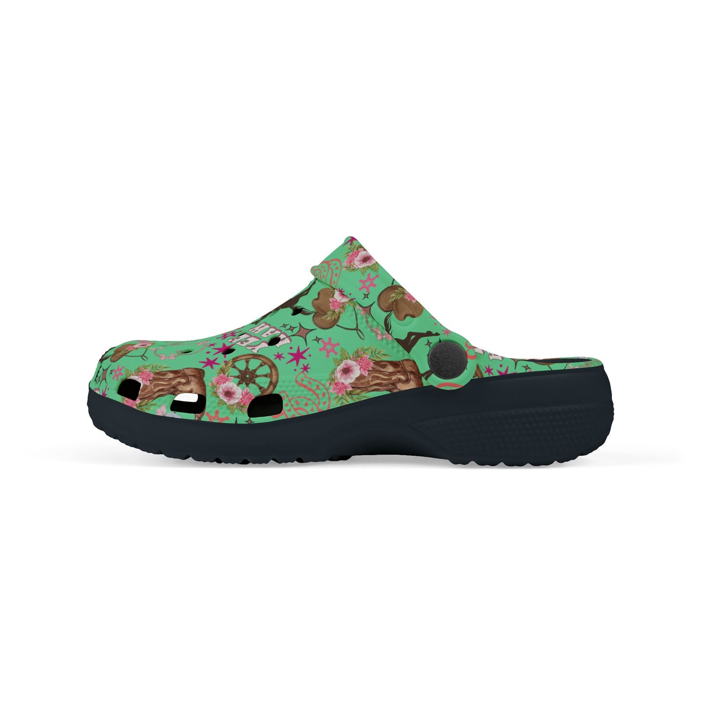 Kid's Foam Clogs - Cowgirl - Mint Green