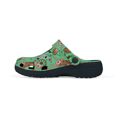 Kid's Foam Clogs - Cowgirl - Mint Green
