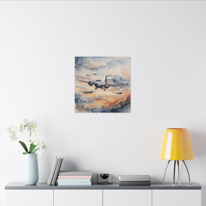 Matte Wall Canvas - Wings of Aviation - Wheels & Wings Collection