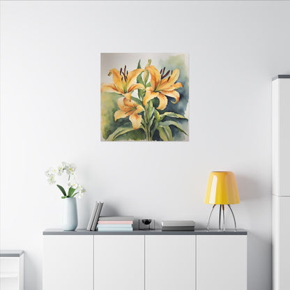 Matte Wall Canvas - Calla Lily - Bloom and Grow Collection