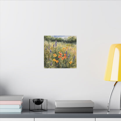 Matte Wall Canvas - Texas Wildflower - Bloom and Grow Collection