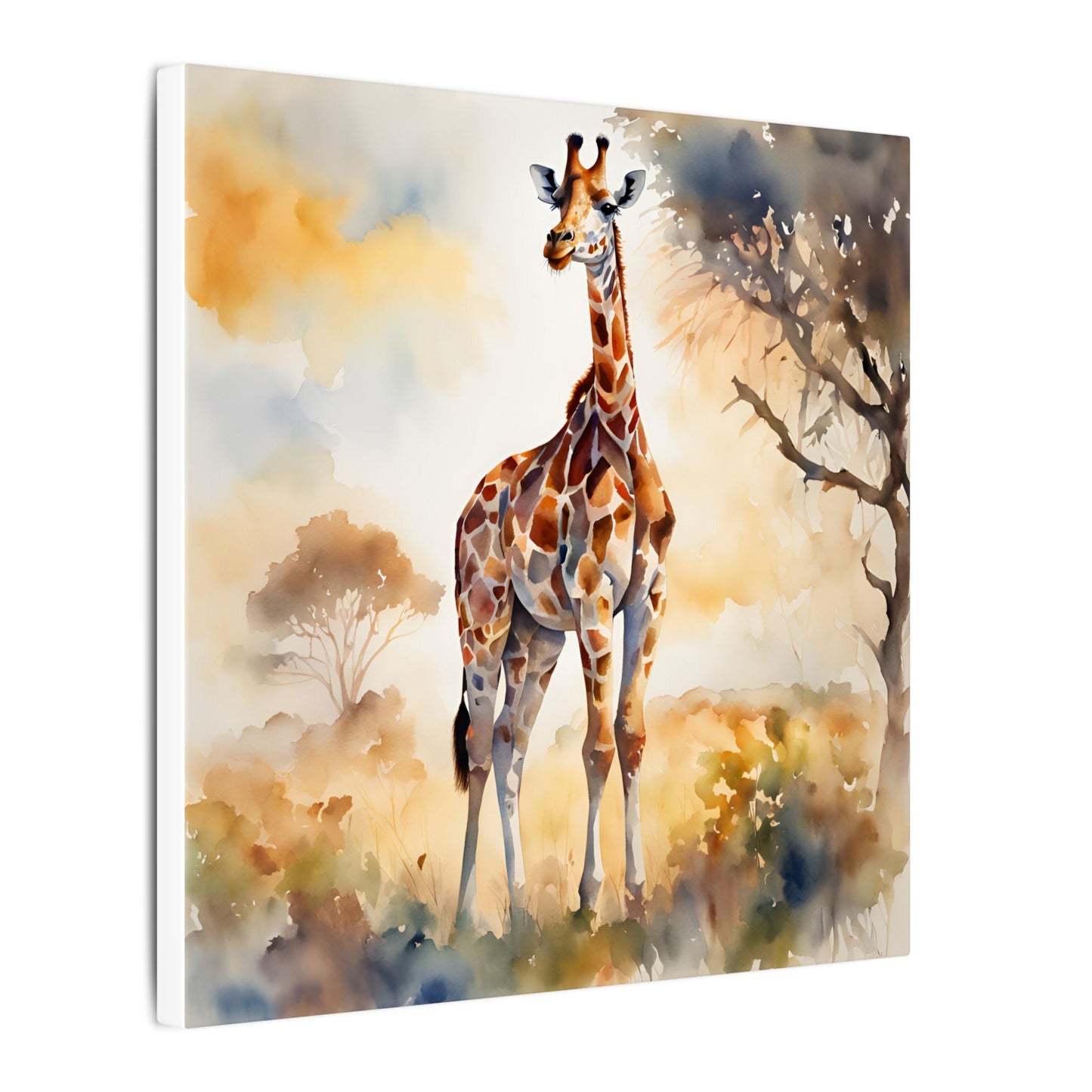 Matte Wall Canvas - Giraffe - African Safari Collection