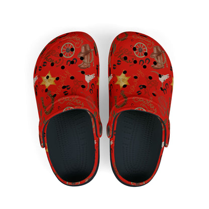 Kid's Foam Clogs - Cowboy - Red Hot