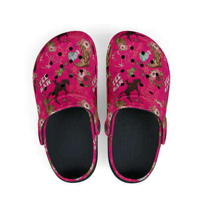 Kid's Foam Clogs - Cowgirl - Hot Pink