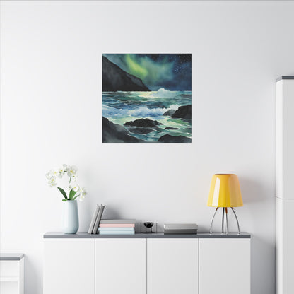 Matte Wall Canvas - Sea at Night - Neptune's Nursery Collection
