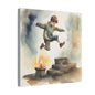 Matte Wall Canvas - Jack Jumped over the Candlestick - Nursery Rhymes Collection