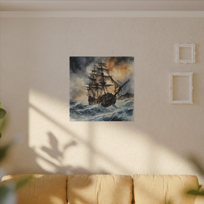 Matte Wall Canvas - Pirate Ship - Neptune's Nursery Collection