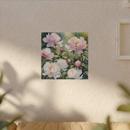 Matte Wall Canvas - Peony - Bloom and Grow Collection