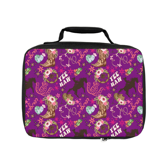 Lunch Bag - Cowgirl - Purple