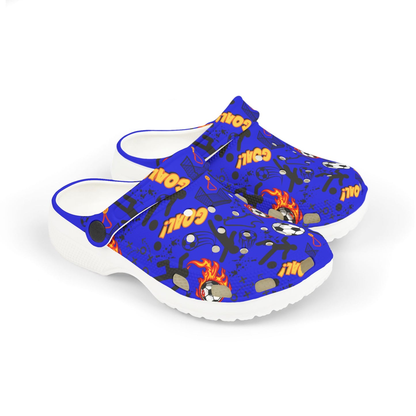 Kid's Foam Clogs - Soccer - True Blue