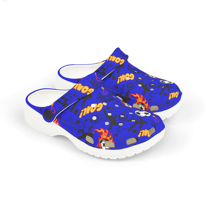 Kid's Foam Clogs - Soccer - True Blue