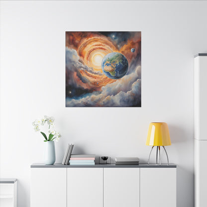 Matte Wall Canvas - Planet Earth - Beyond the Stars Collection