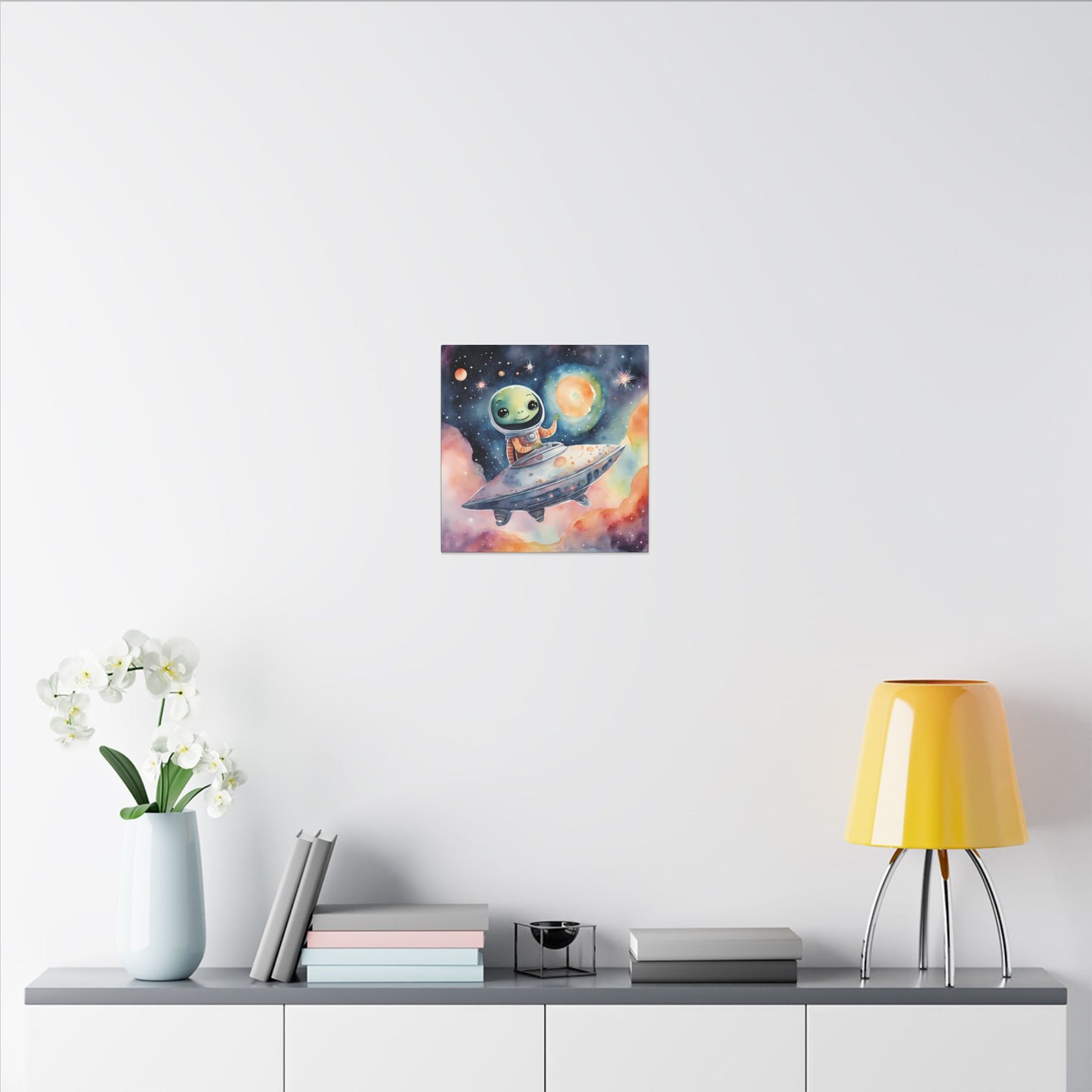 Matte Wall Canvas - Friendly Alien - Beyond the Stars Collection