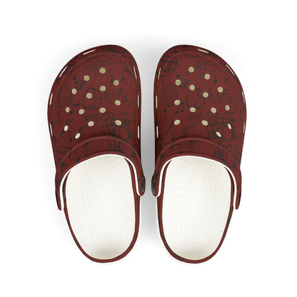 Kid's Foam Clogs - Drums - Maroon