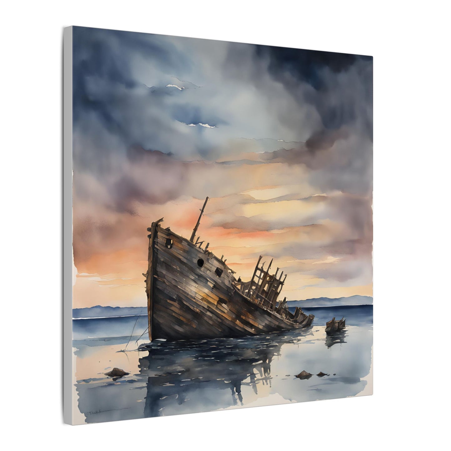 Matte Wall Canvas - Shipwreck - Neptune's Nursery Collection