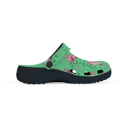 Kid's Foam Clogs - Axolotl - Mint Green