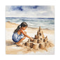 Matte Wall Canvas - Sand Castle - Neptune's Nursery Collection