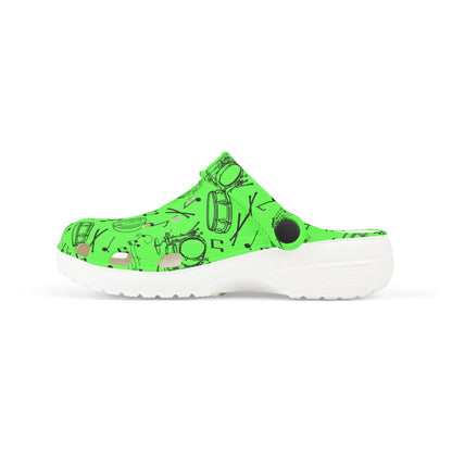 Kid's Foam Clogs - Drums - Screamin' Green