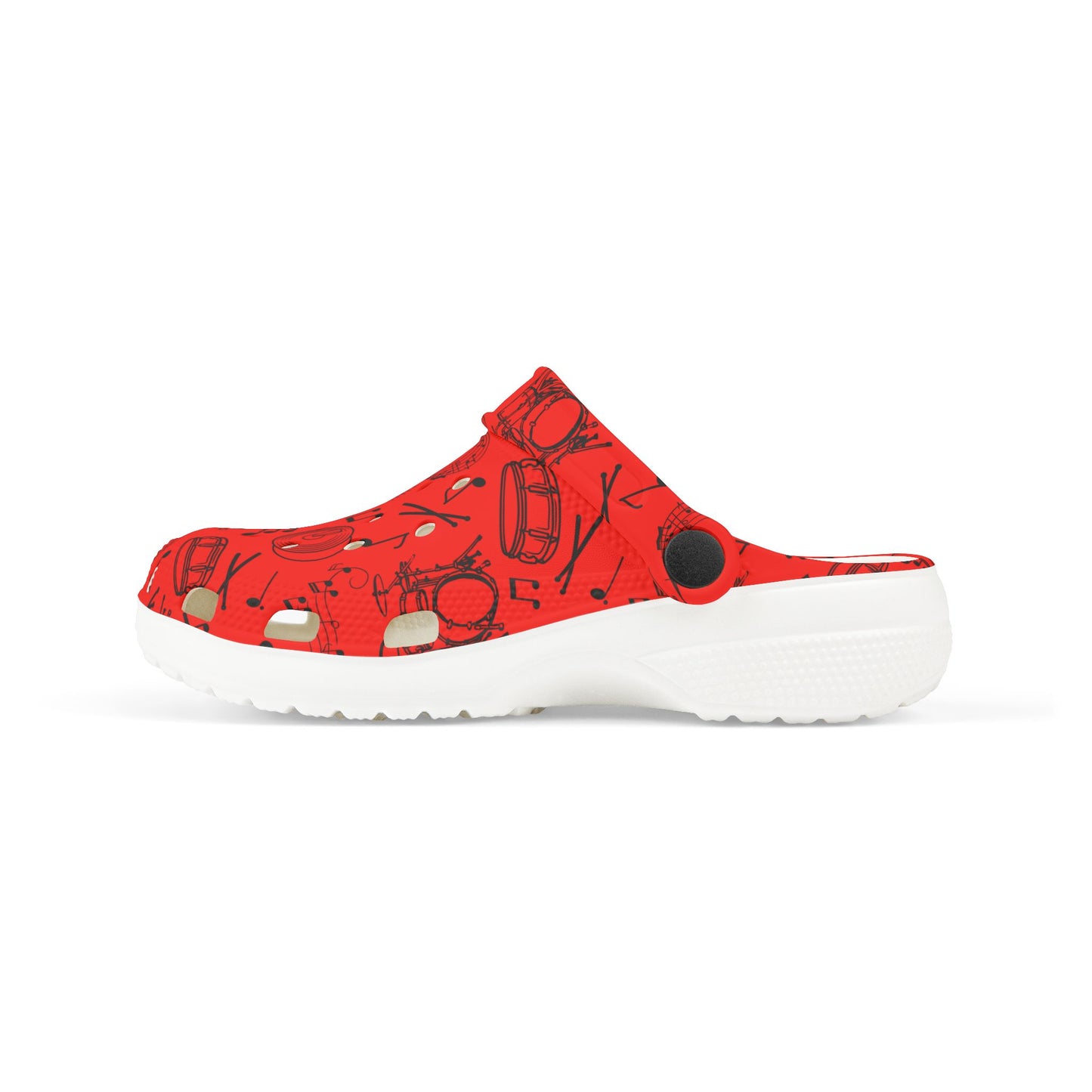 Kid's Foam Clogs - Drums - Red Hot