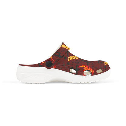 Kid's Foam Clogs - Soccer - Maroon