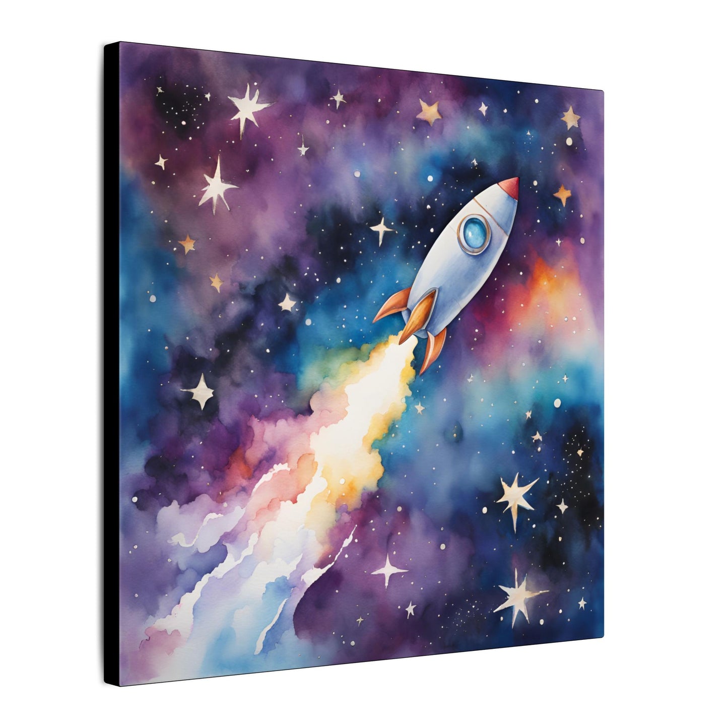 Matte Wall Canvas - Rocket Ship - Beyond the Stars Collection