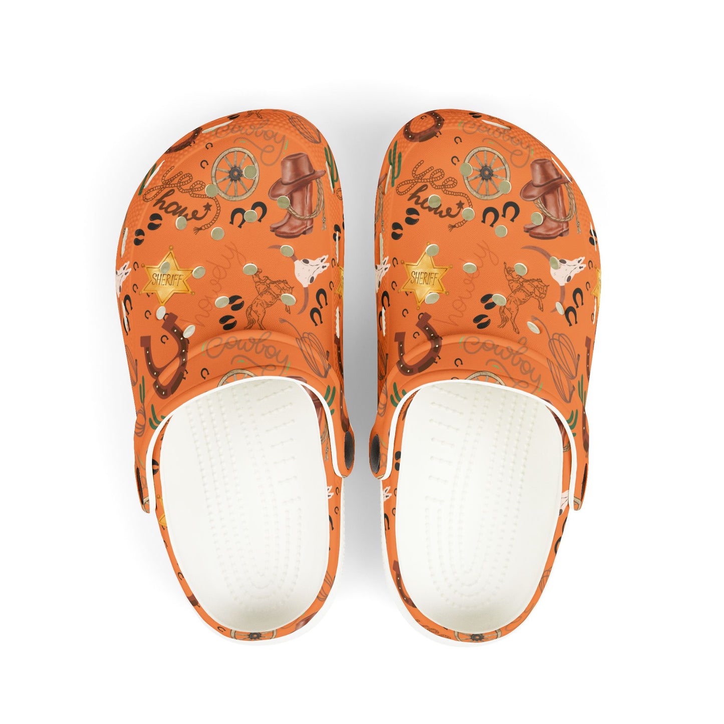 Kid's Foam Clogs - Cowboy - Natural Hide