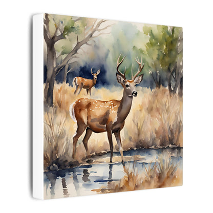 Matte Wall Canvas - Deer - The Great Outdoors Collection