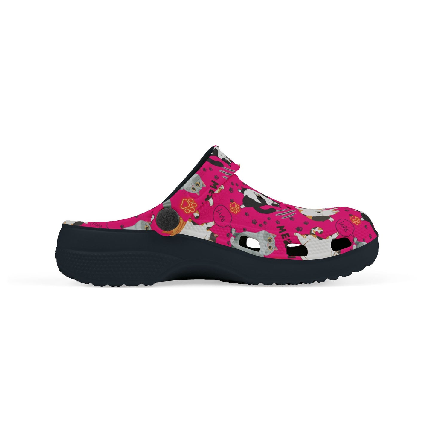 Kid's Foam Clogs - Fat Cat - Hot Pink