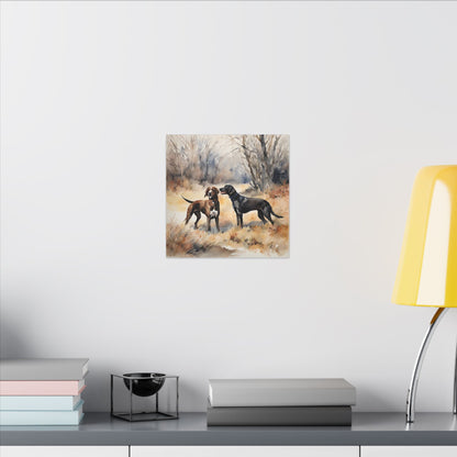 Matte Wall Canvas - Hounds - The Great Outdoors Collection
