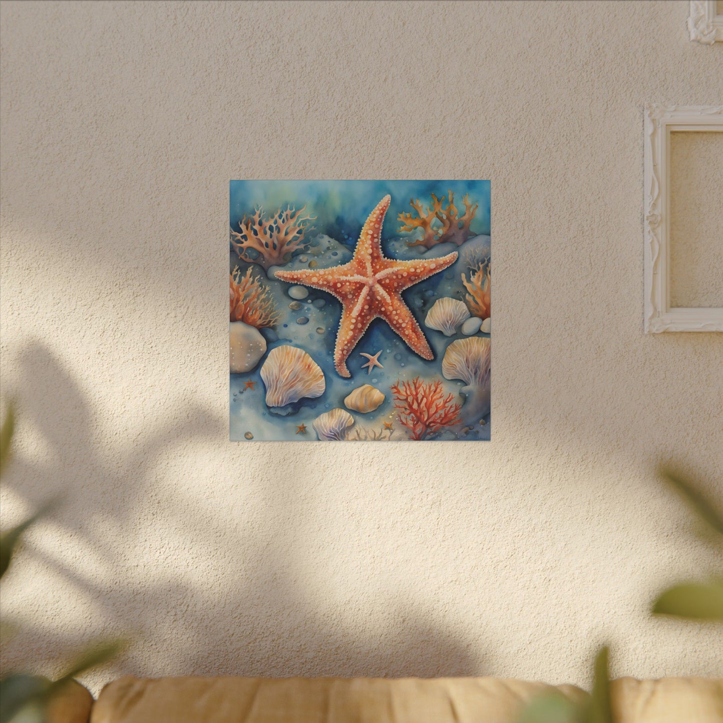 Matte Wall Canvas - Starfish - Neptune's Nursery Collection