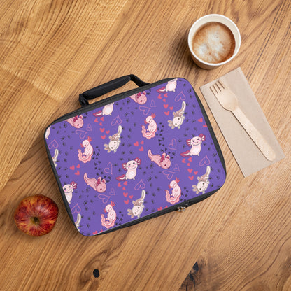 Lunch Bag - Axolotl - Periwinkle