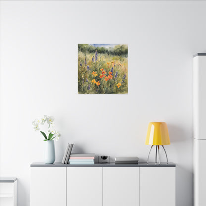 Matte Wall Canvas - Texas Wildflower - Bloom and Grow Collection