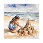 Matte Wall Canvas - Sand Castle - Neptune's Nursery Collection