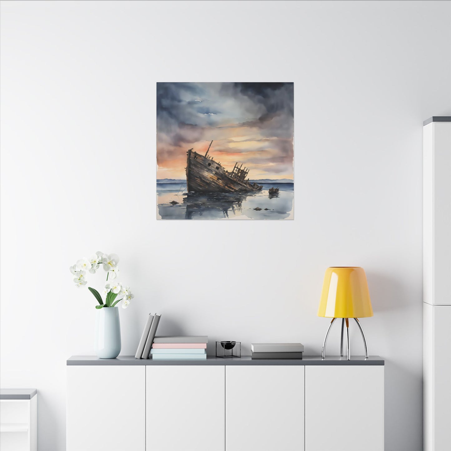 Matte Wall Canvas - Shipwreck - Neptune's Nursery Collection
