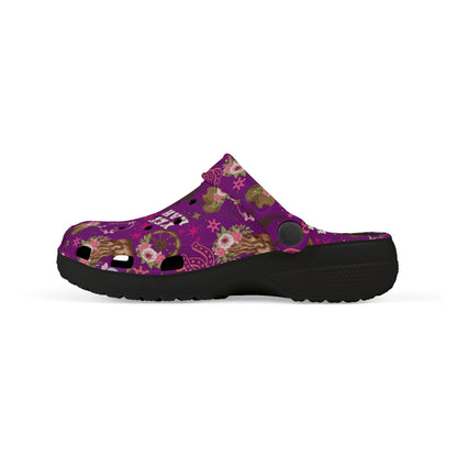 Kid's Foam Clogs - Cowgirl - Purple
