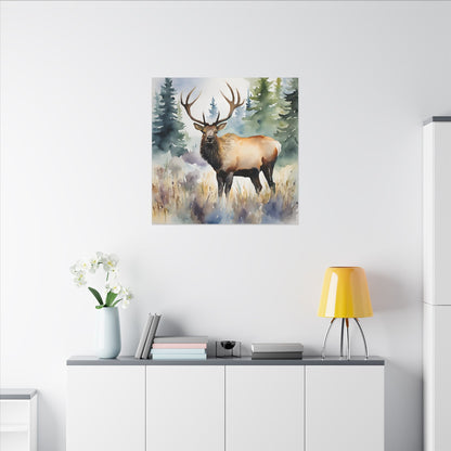 Matte Wall Canvas - Elk - The Great Outdoors Collection