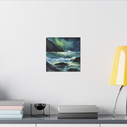 Matte Wall Canvas - Sea at Night - Neptune's Nursery Collection