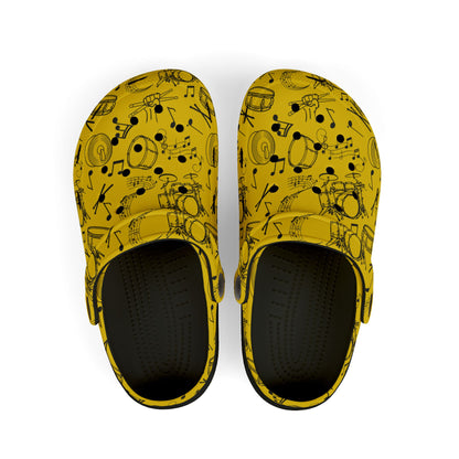 Kid's Foam Clogs - Drums - Gold