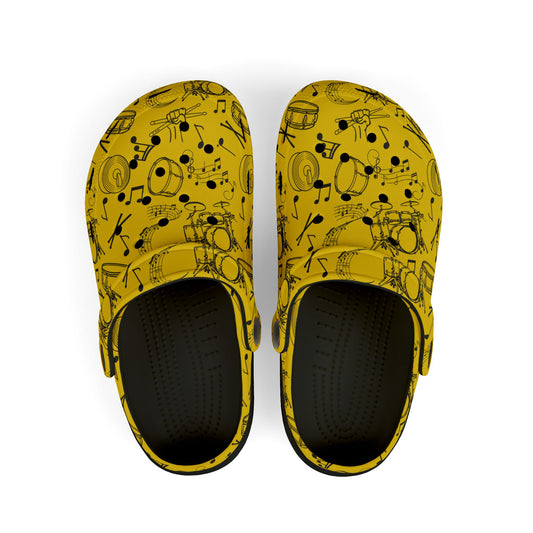 Kid's Foam Clogs - Drums - Gold