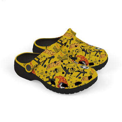 Kid's Foam Clogs - Soccer - Gold