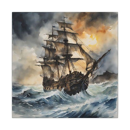 Matte Wall Canvas - Pirate Ship - Neptune's Nursery Collection