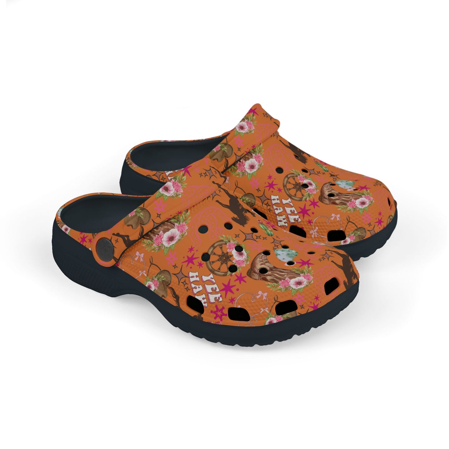 Kid's Foam Clogs - Cowgirl - Natural Hide