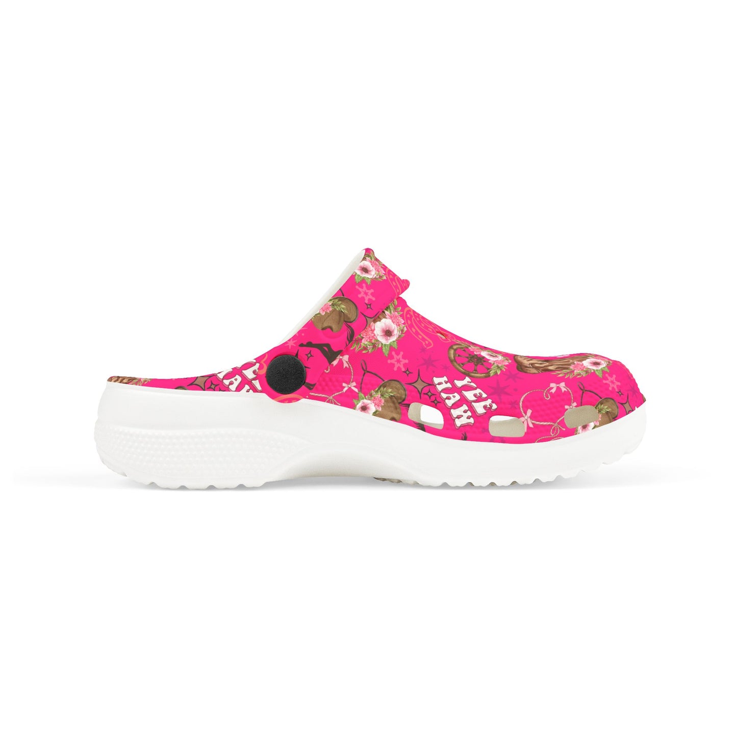 Kid's Foam Clogs - Cowgirl - Hot Pink