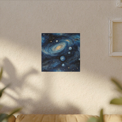 Matte Wall Canvas - Blue Galaxy - Beyond the Stars Collection