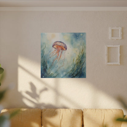 Matte Wall Canvas - Jellyfish - Neptune's Nursery Collection