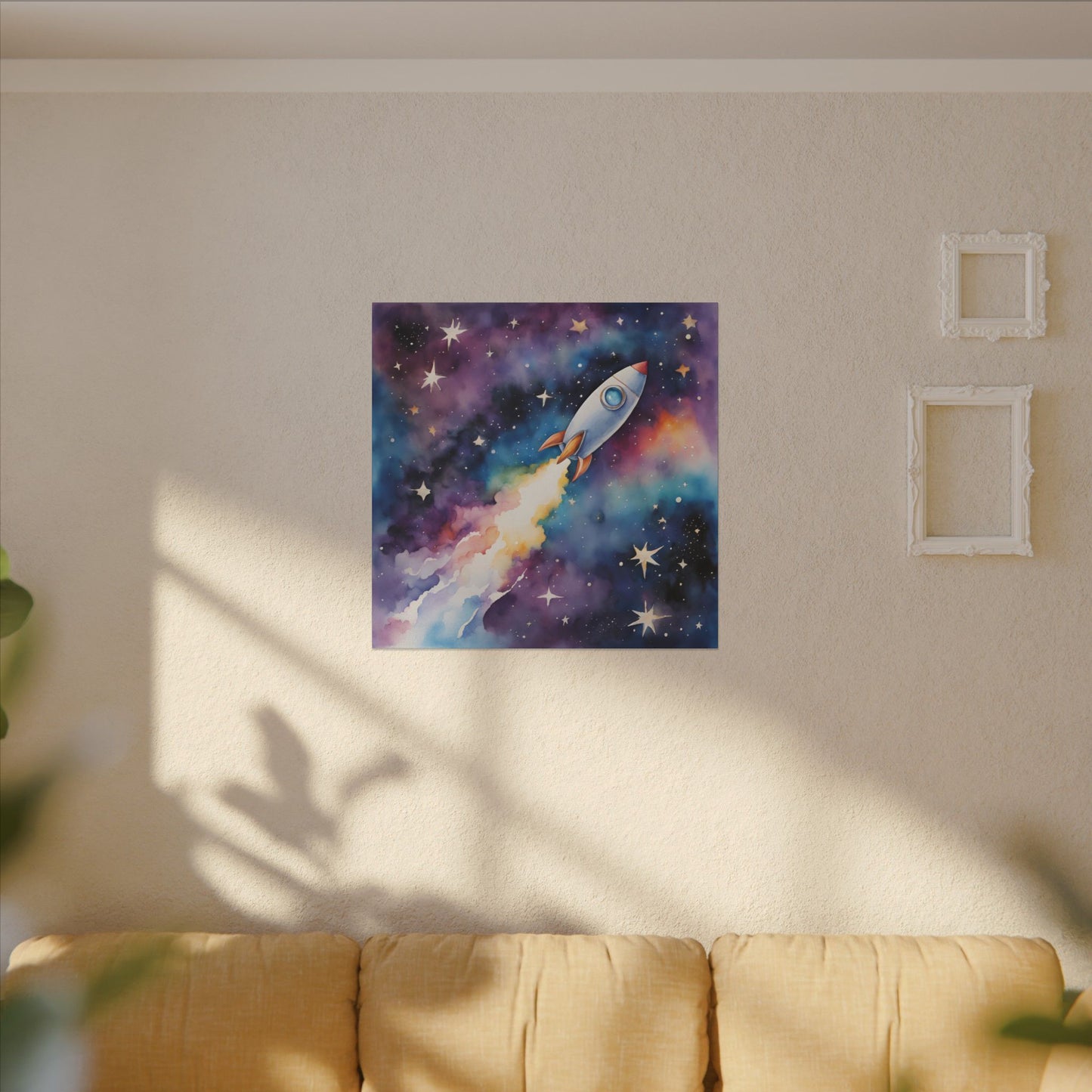 Matte Wall Canvas - Rocket Ship - Beyond the Stars Collection