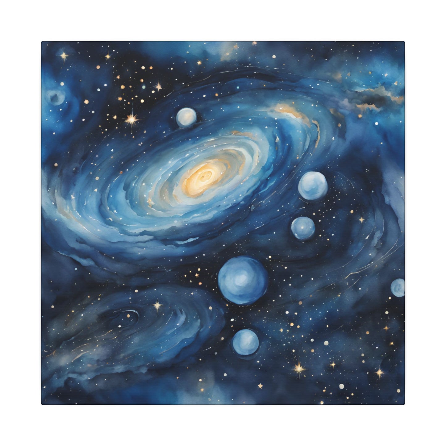 Matte Wall Canvas - Blue Galaxy - Beyond the Stars Collection