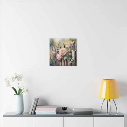Matte Wall Canvas - Rose - Bloom and Grow Collection