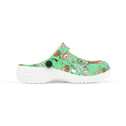 Kid's Foam Clogs - Cowgirl - Mint Green